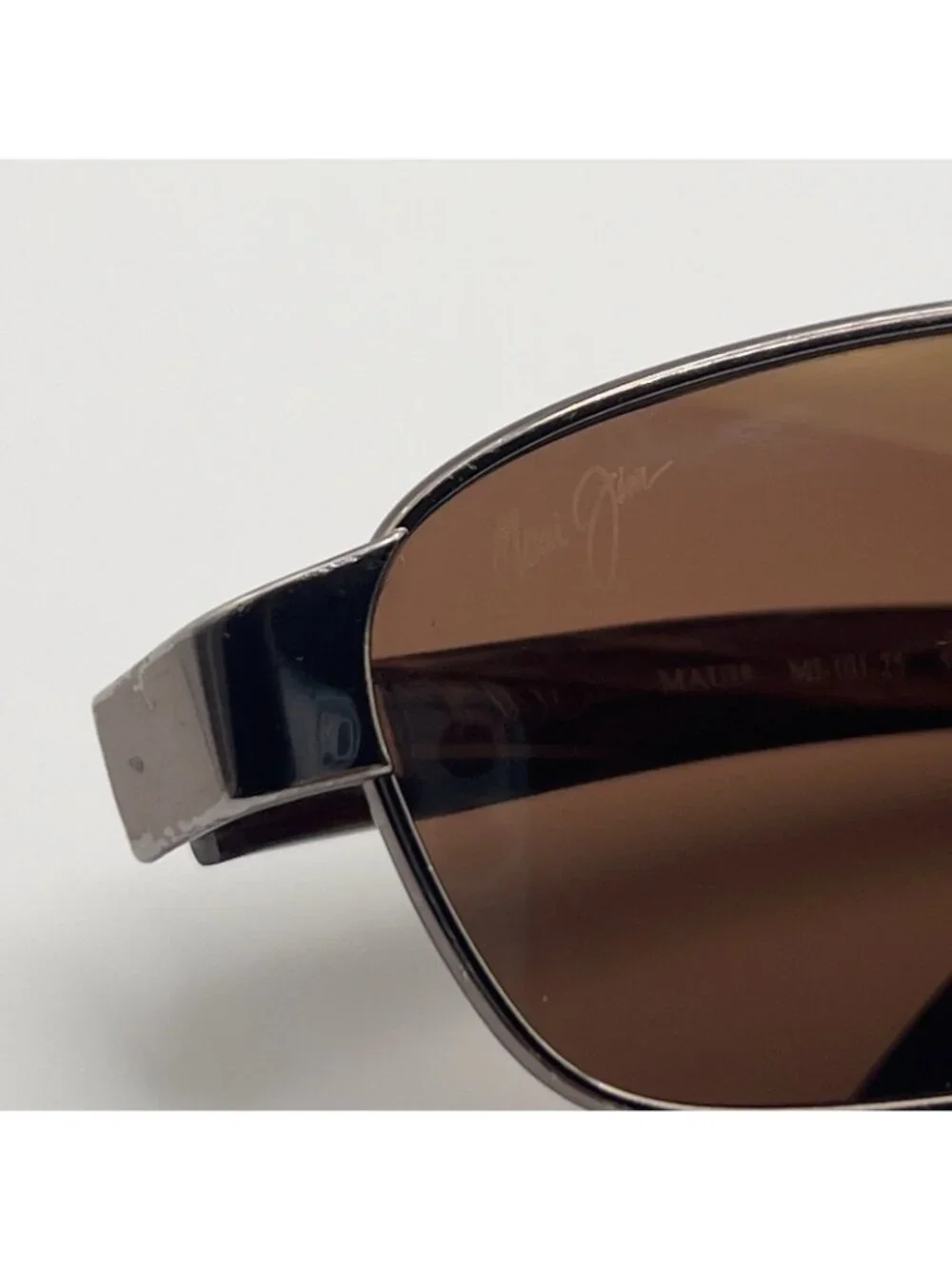 Maui Jim MJ-101-25 Sunglass Frames Brown Lenses Brown Marble 55-17-135 Case